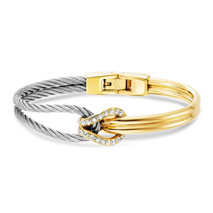 Charriol Geneve Celtic® Knot Bangle Gold 18KT with 22 Diamonds 0.73ct
